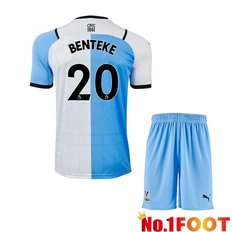 Crystal Palace (BENTEKE 20) Kids Third Jersey White/Blue 2021/22