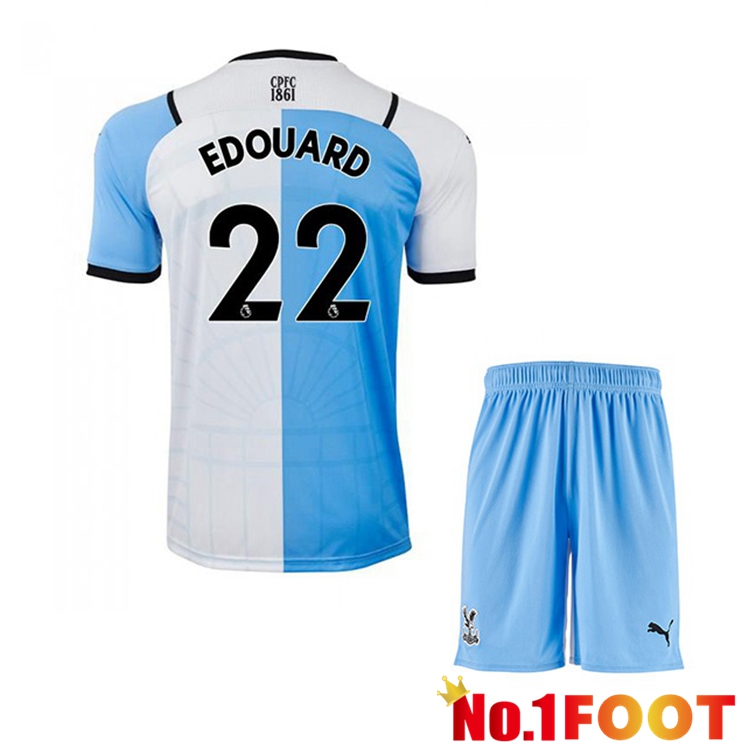 Crystal Palace (EDOUARD 22) Kids Third Jersey White/Blue 2021/22