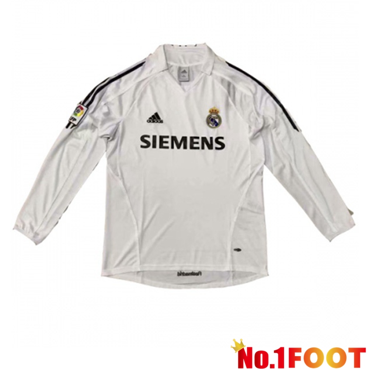 Real Madrid Long sleeve Retro Home Jersey 2005-2006