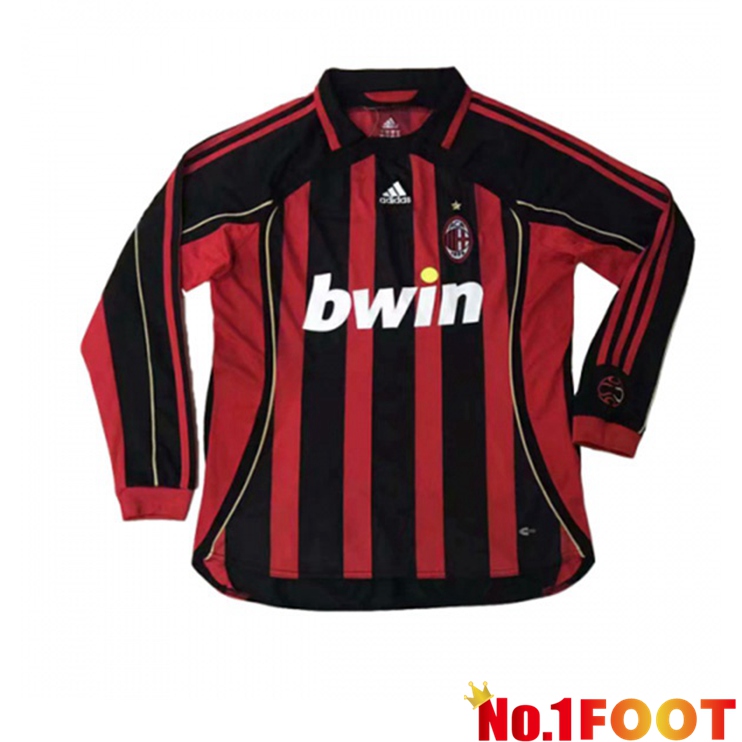 AC Milan Long sleeve Retro Home Jersey 2006-2007