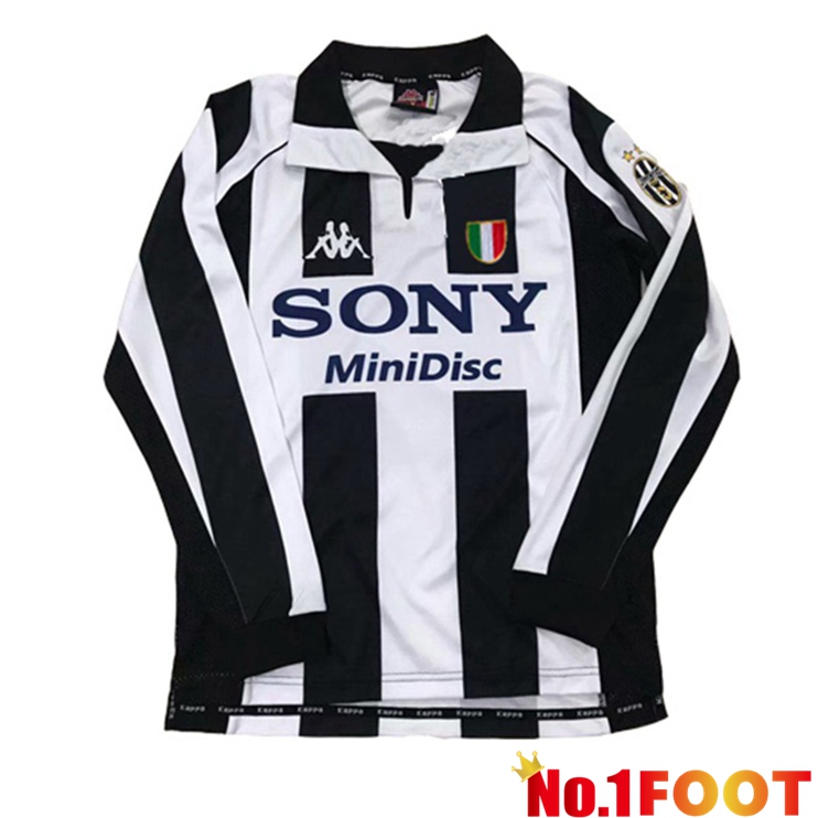 Juventus Long sleeve Retro Home Jersey 1997 1998