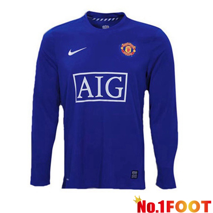 Manchester United Long sleeve Retro Away Jersey 2007-2008