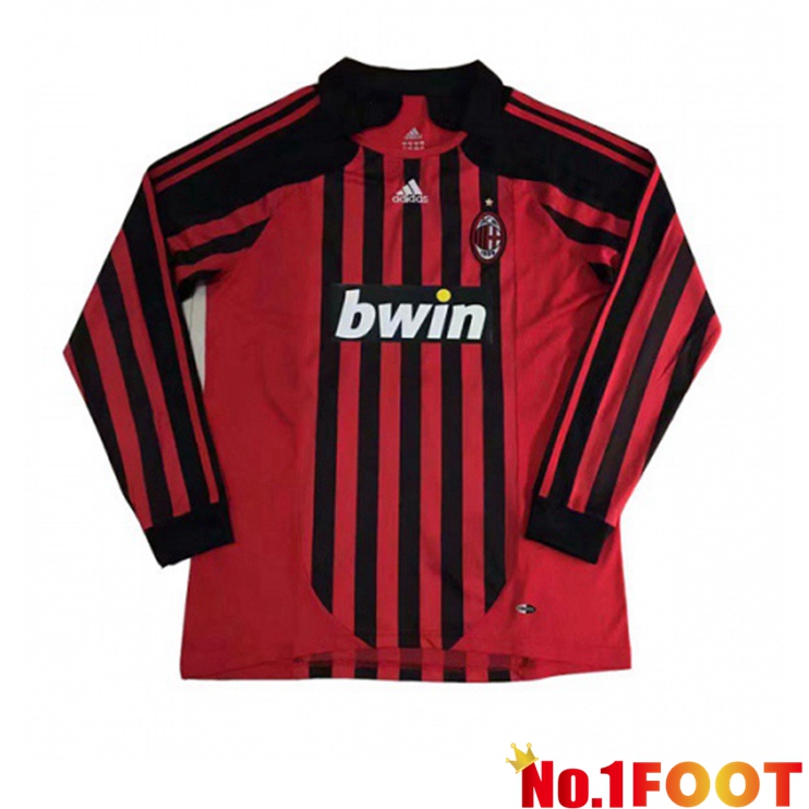 AC Milan Long sleeve Retro Home Jersey 2007-2008