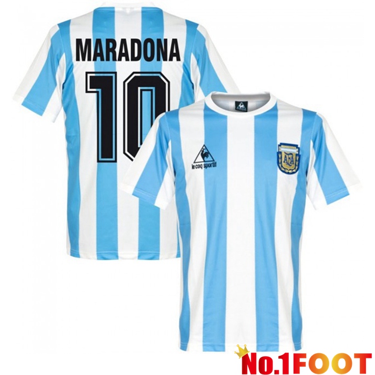 Argentina Retro Home Jersey MARADONA #10 1986