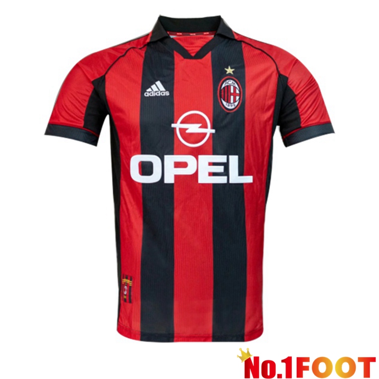 AC Milan Retro Home Jersey Red 1998-2000