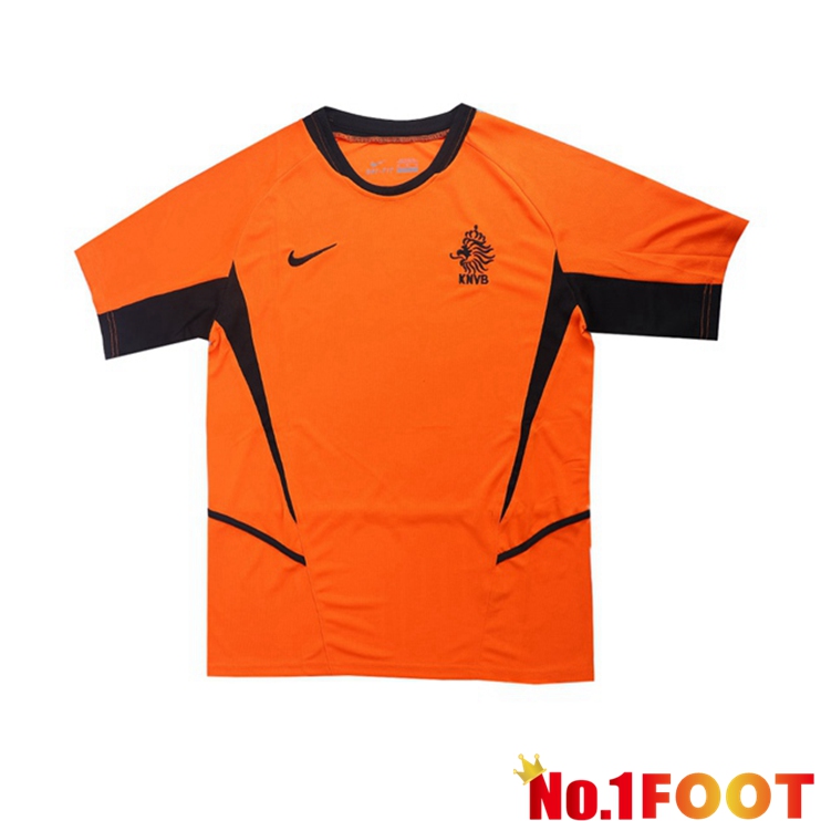 Netherlands Retro Home Jersey Orange 2002