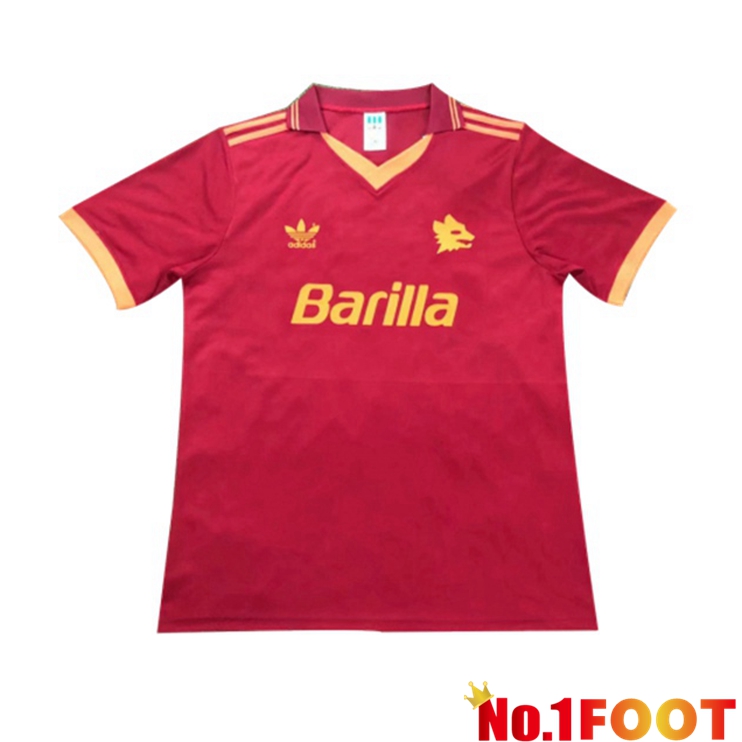 Roma Retro Home Jersey Red 1992-1994