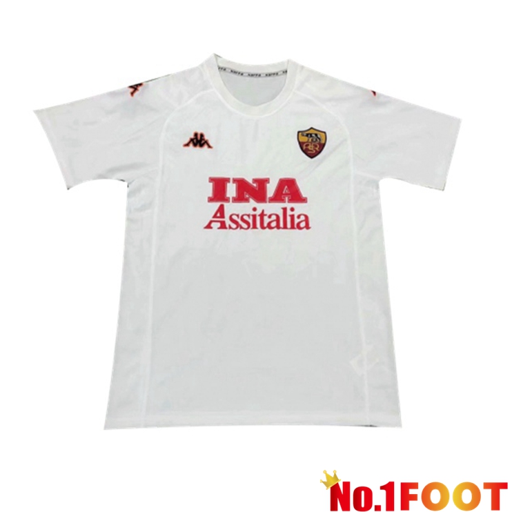 Roma Retro Away Jersey White 2000-2001