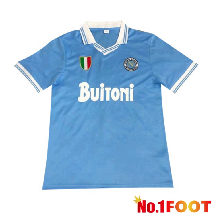 SSC Napoli Retro Home Jersey Blue 1986-1987