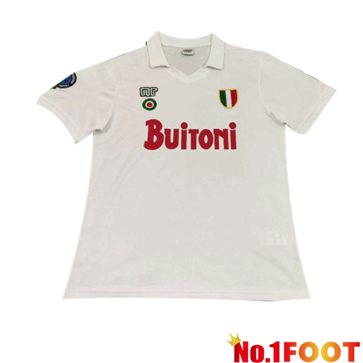 SSC Napoli Retro Away Jersey White 1987-1988