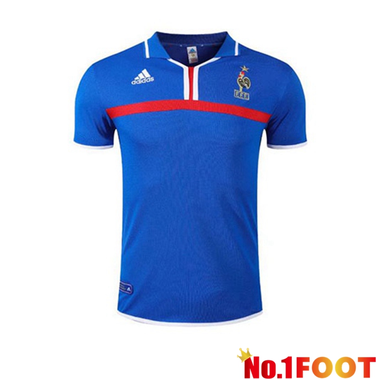 France Retro Home Jersey Blue 2000