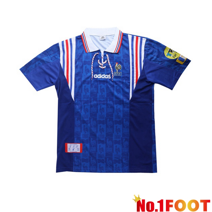 France Retro Home Jersey Blue 1996