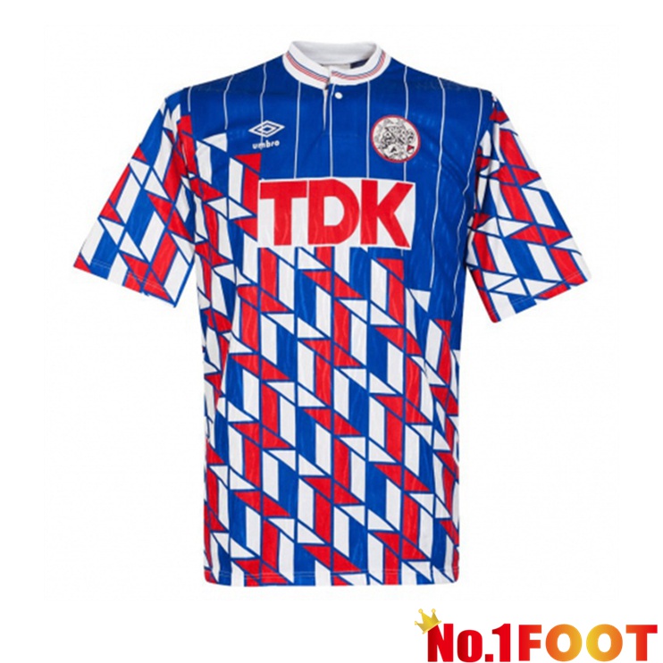 AFC Ajax Retro Away Jersey Blue Red 1989-1990