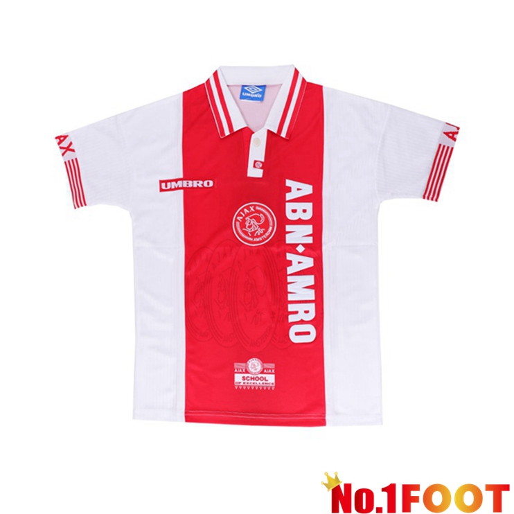 AFC Ajax Retro Home Jersey White Red 1997-1998