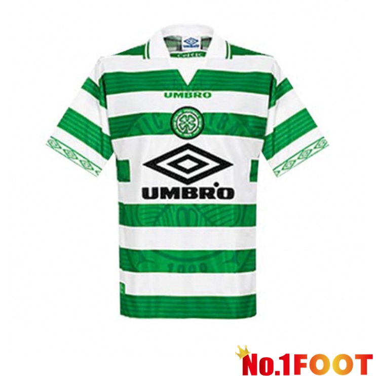 Celtic FC Retro Home Jersey Green White 1998-1999