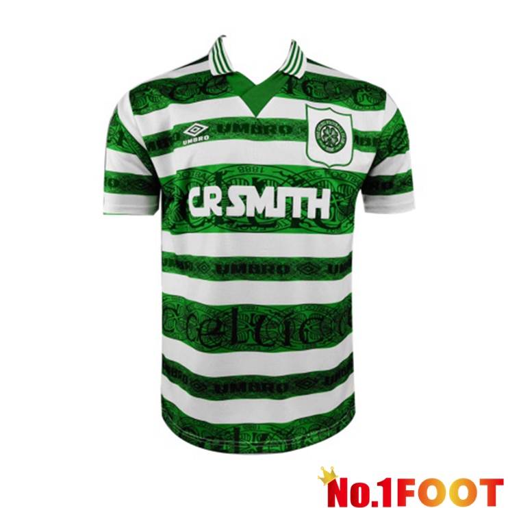 Celtic FC Retro Home Jersey Green White 1995-1997