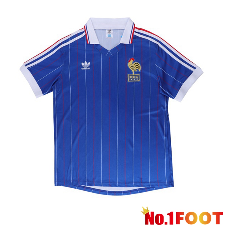 France Retro Home Jersey Blue 1982 World Cup