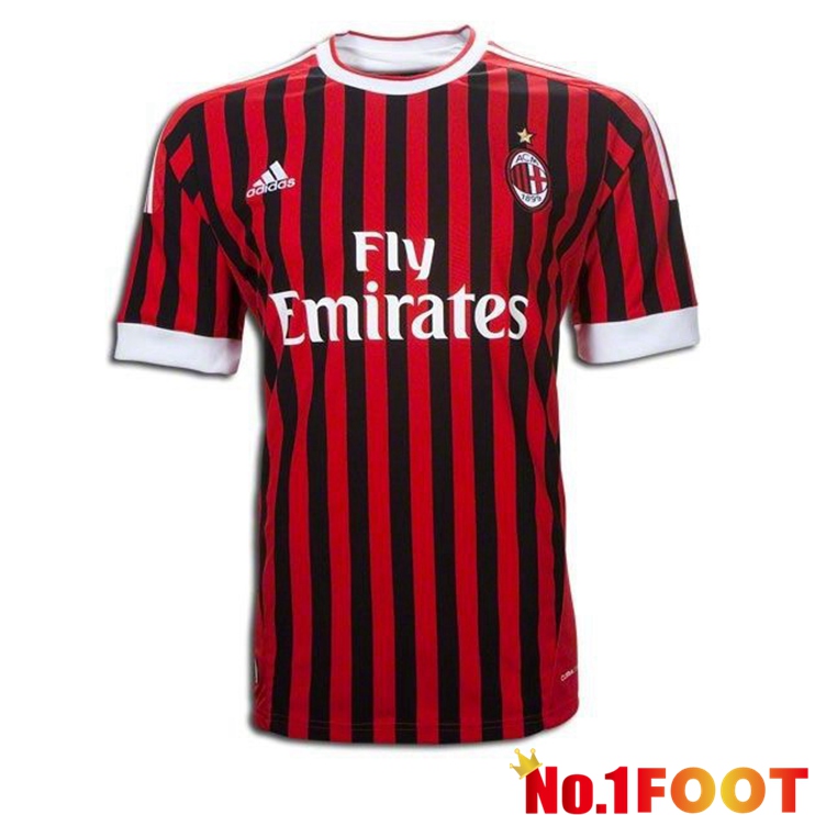 AC Milan Retro Home Jersey Red 2011-2012