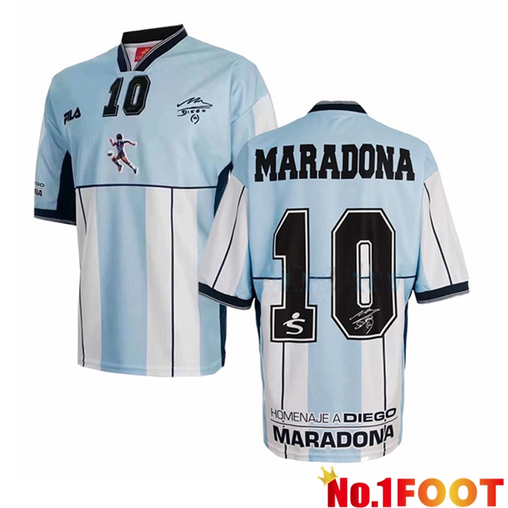 Argentina Diego Maradona 10 Testimonial Retro 2001