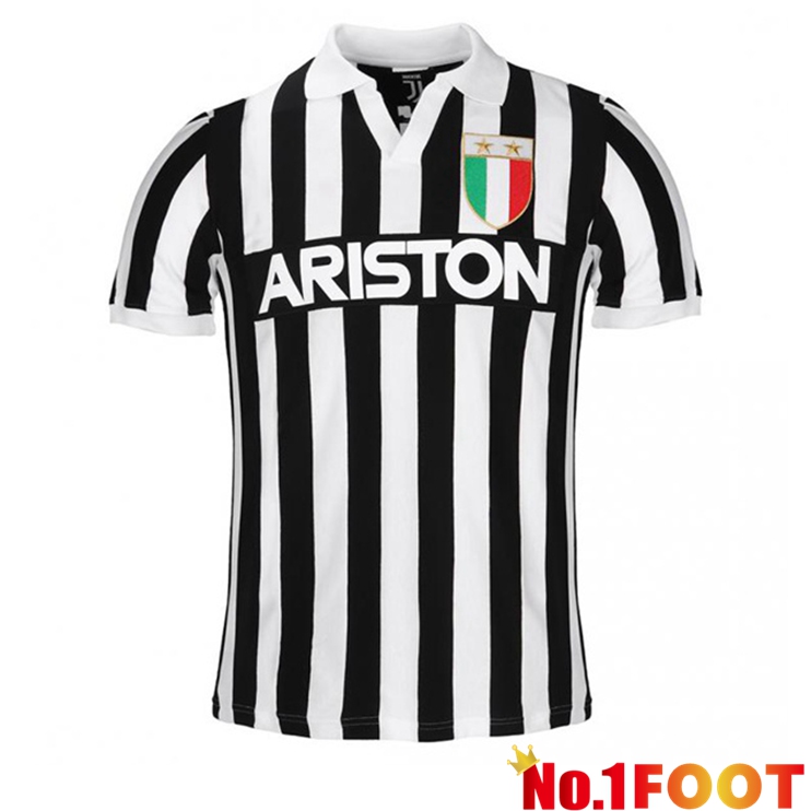 Juventus Retro Home Jersey Black White 1984-1985