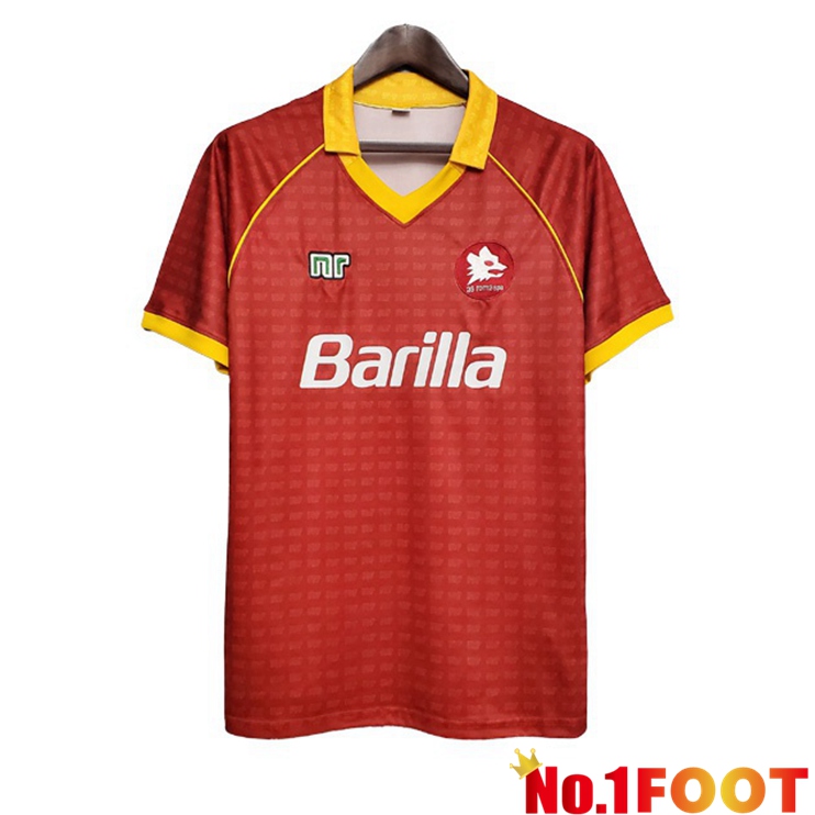 AS Roma Retro Home Jersey Red 1990-1991