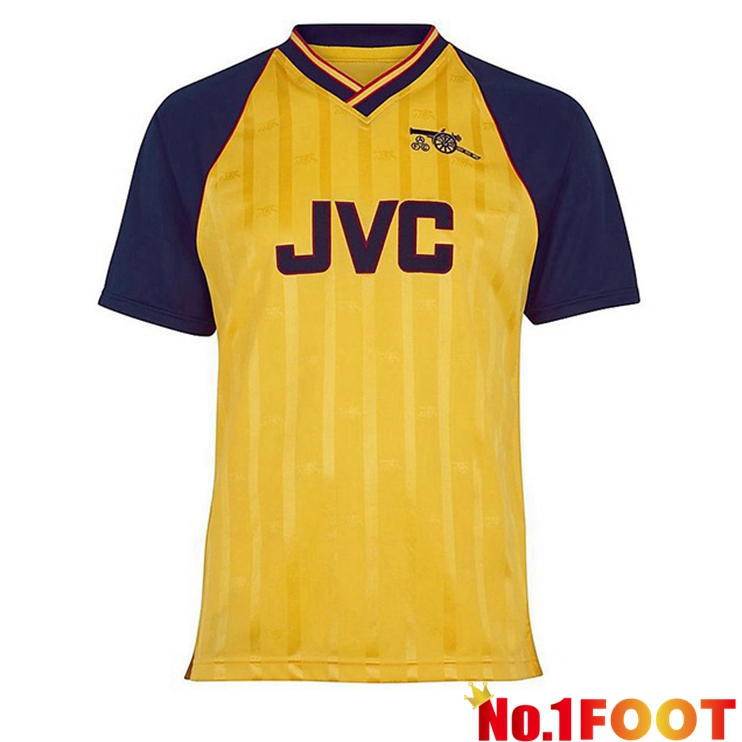 Arsenal Retro Away Jersey Yellow 1988-1989