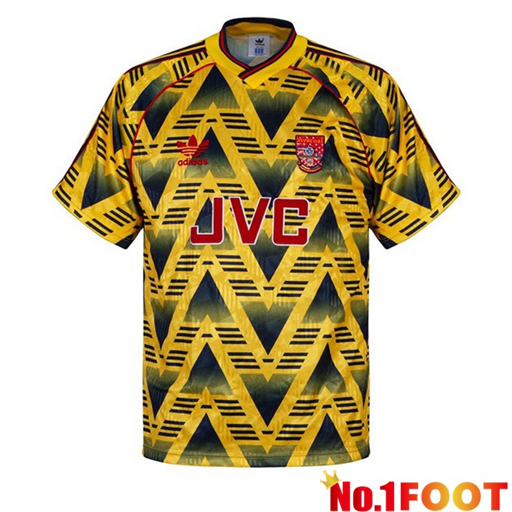 Arsenal Retro Away Jersey Yellow 1991-1993