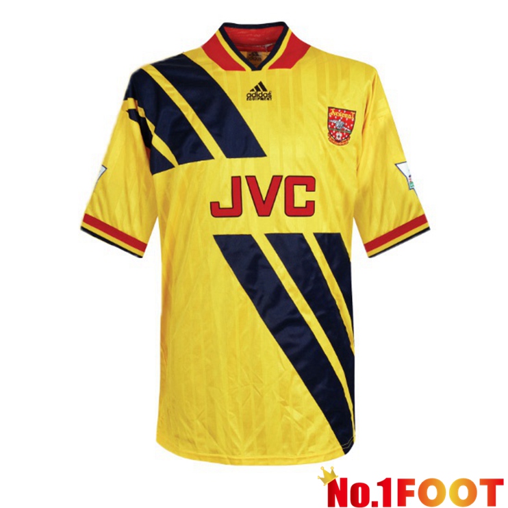 Arsenal Retro Away Jersey Yellow 1993-1994