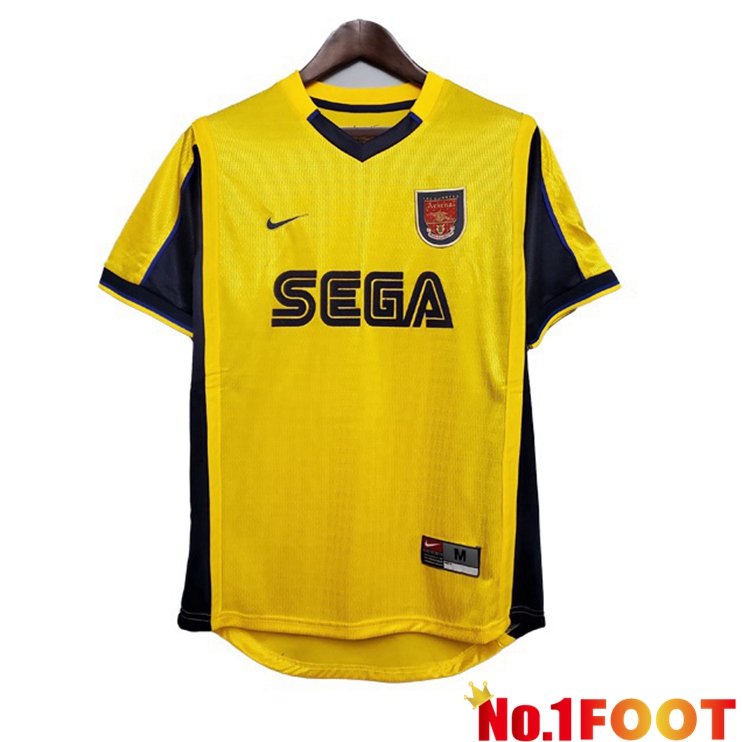 Arsenal Retro Away Jersey Yellow 1999-2000