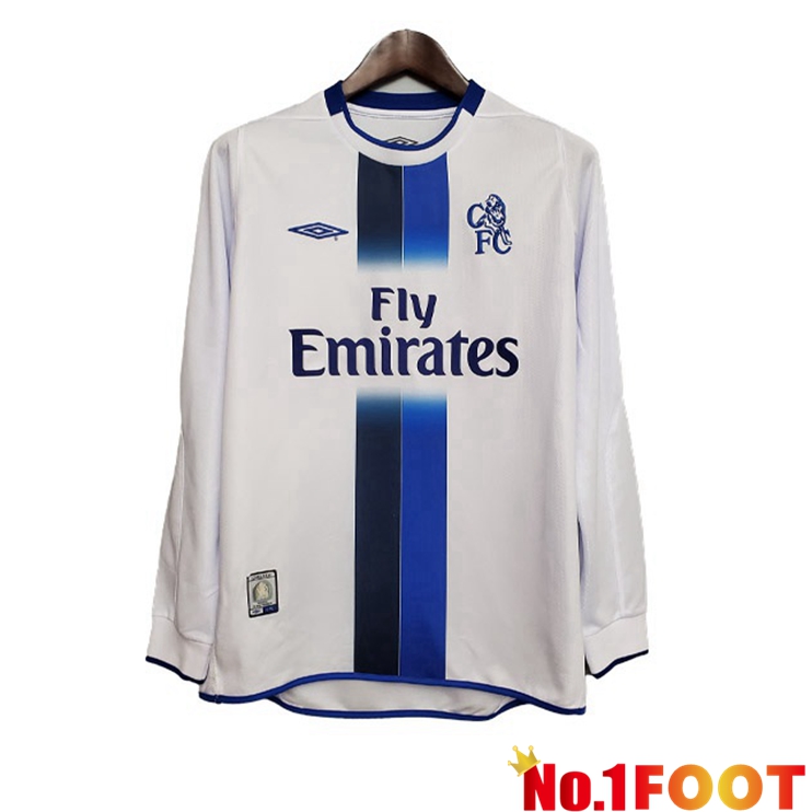 FC Chelsea Retro Away Jersey Long sleeve White 2003-2005