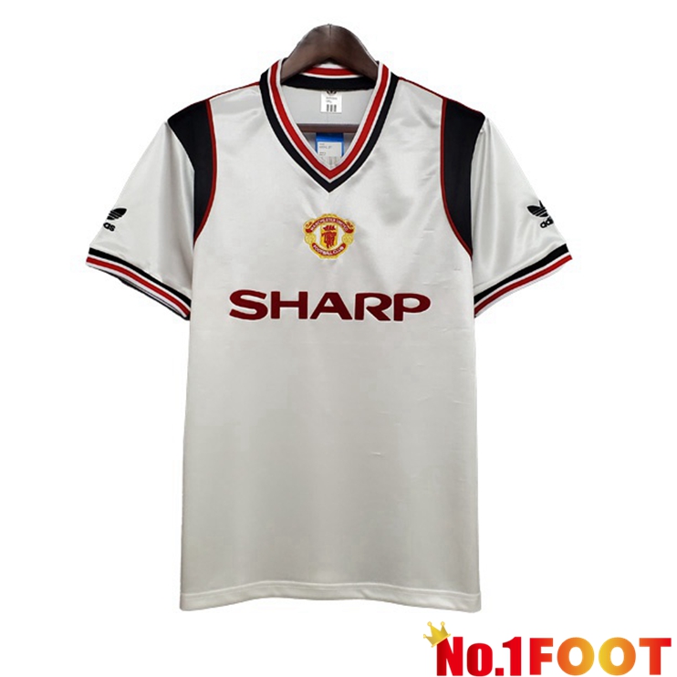 Manchester United Retro Away Jersey White 1985-1986