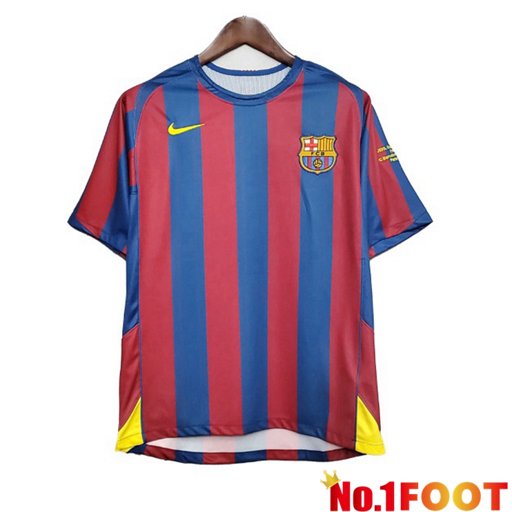 UEFA Champions League FC Barcelona Retro Home Jersey 2006