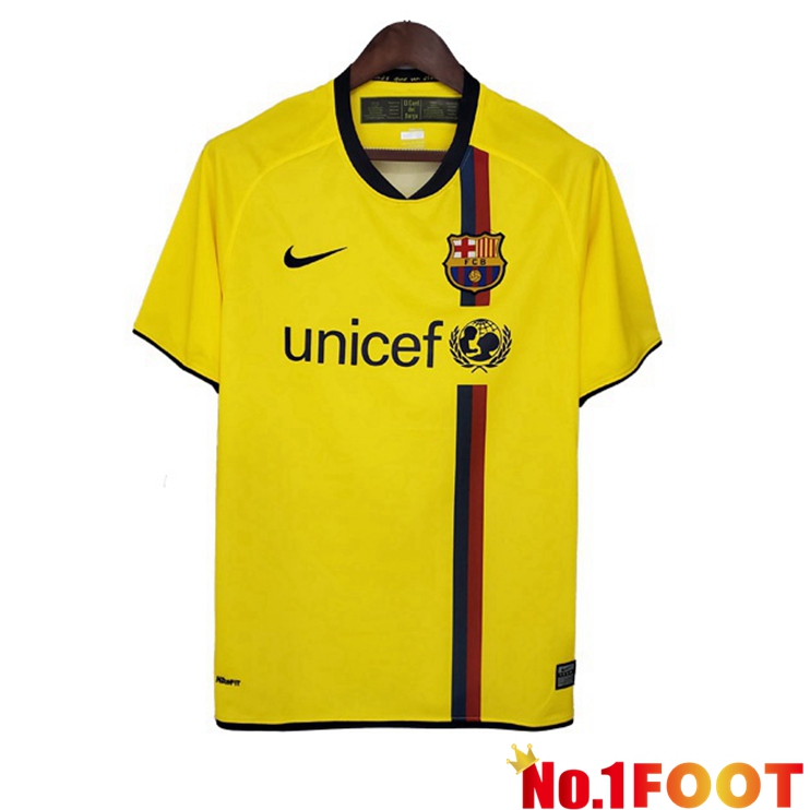 FC Barcelona Retro Away Jersey Yellow 2008-2009