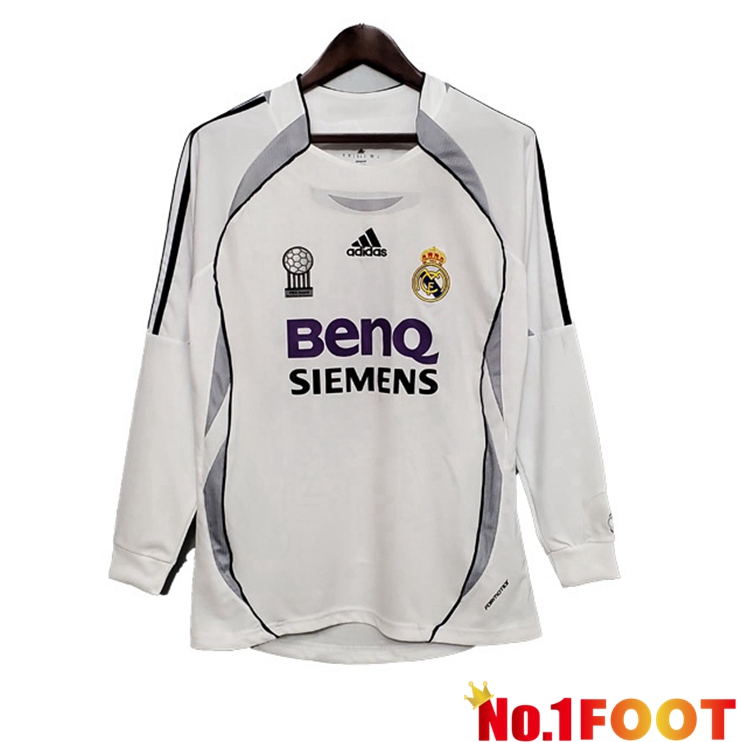 Real Madrid Retro Home Jersey Long sleeve White 2006-2007