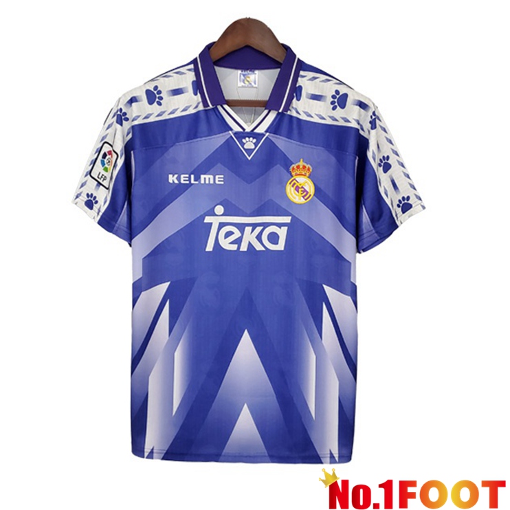 Real Madrid Retro Away Jersey Blue 1996-1997