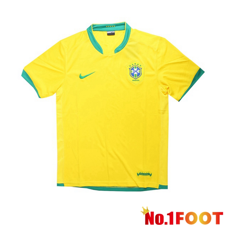 Brazil Retro Home Jersey Yellow 2006