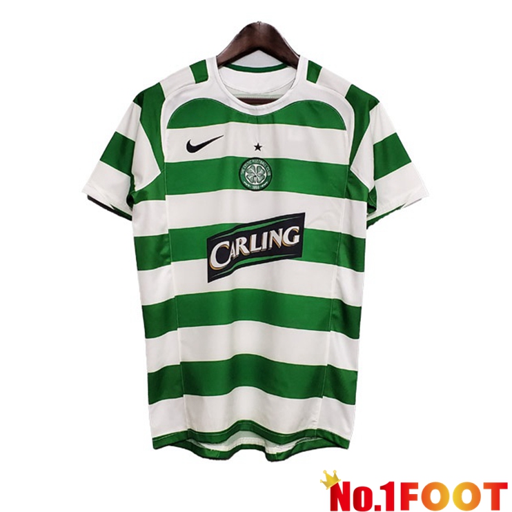 Celtic FC Retro Home Jersey Green White 2005-2006