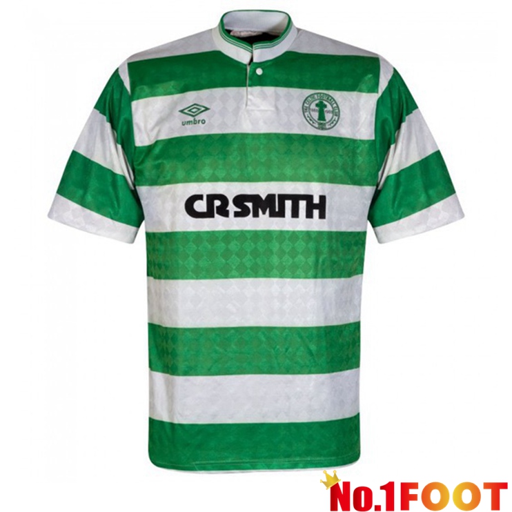 Celtic FC Retro Home Jersey Green White 1987-1989