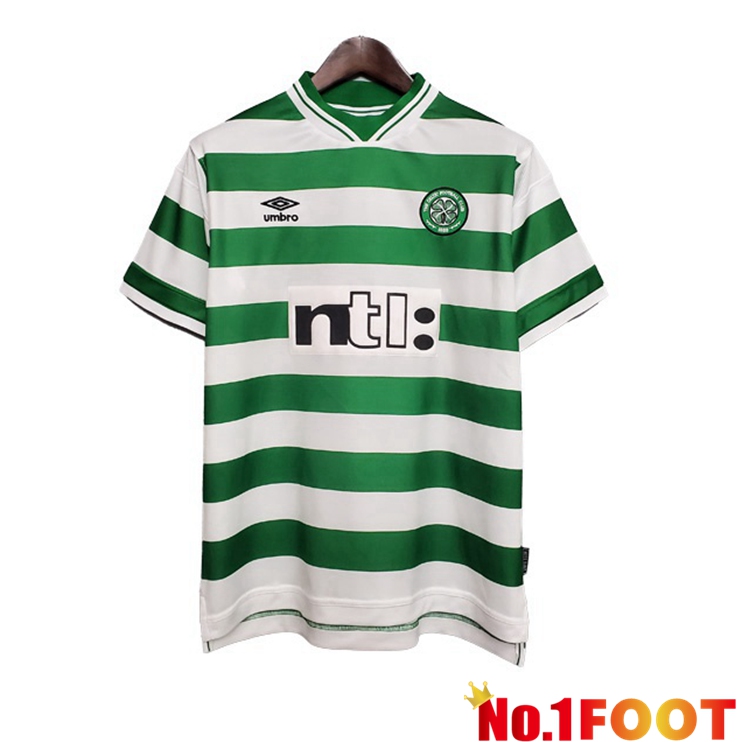 Celtic FC Retro Home Jersey Green White 1999-2000