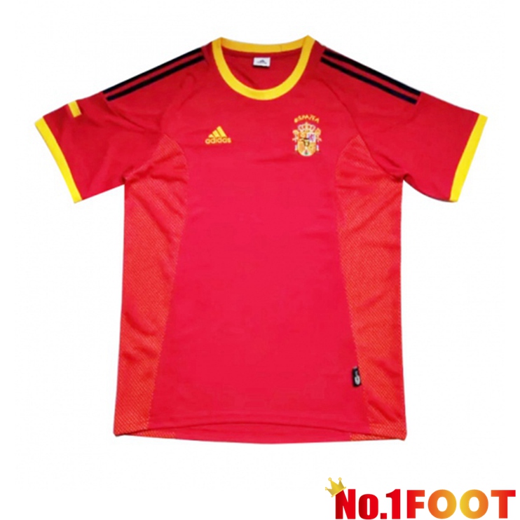 Spain Retro Home Jersey Red 2002