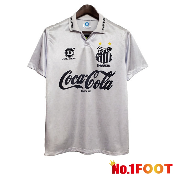 Santos FC Retro Home Jersey White 1993