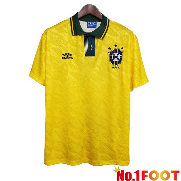 Brazil Retro Home Jersey Yellow 1991-1993