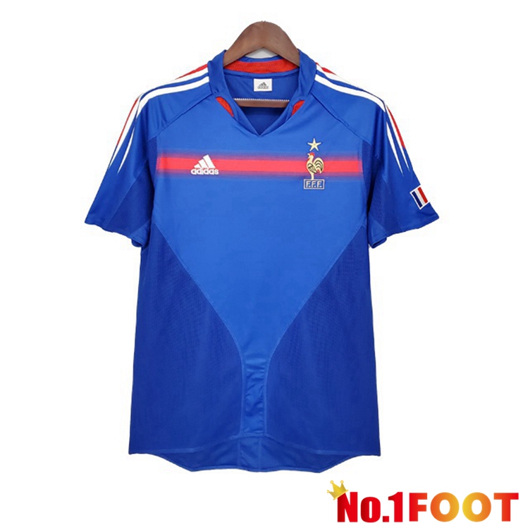 France Retro Home Jersey Blue 2004