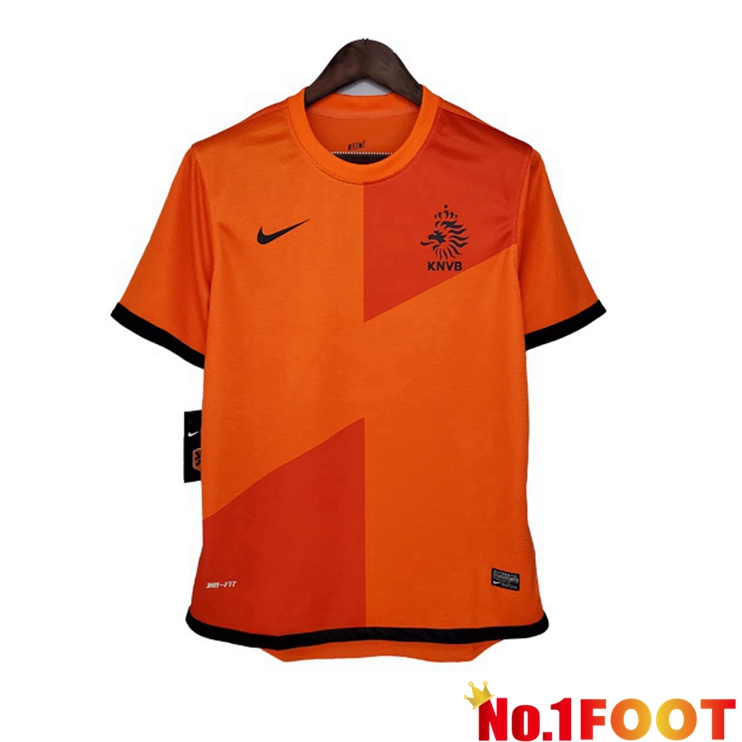 Netherlands Retro Home Jersey Orange 2012