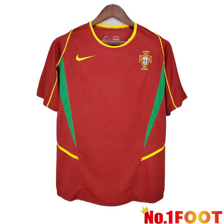 Portugal Retro Home Jersey Red 2002