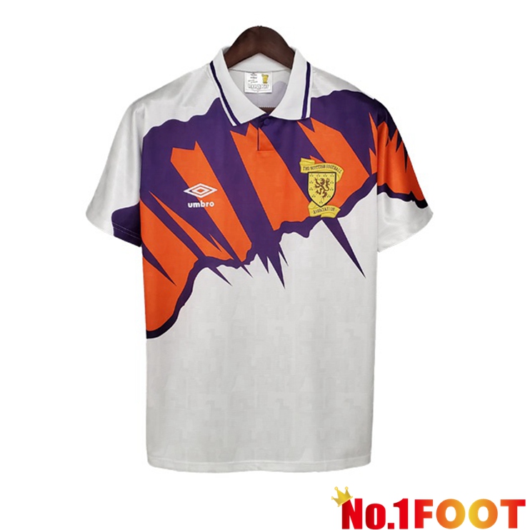 Scotland Retro Away Jersey White 1991-1993