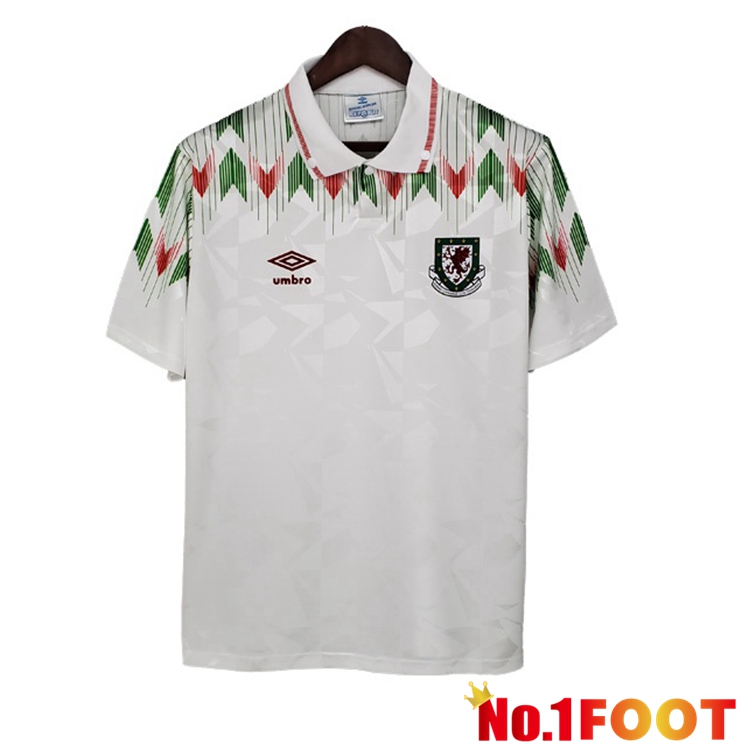 Wales Retro Away Jersey White 1990-1992