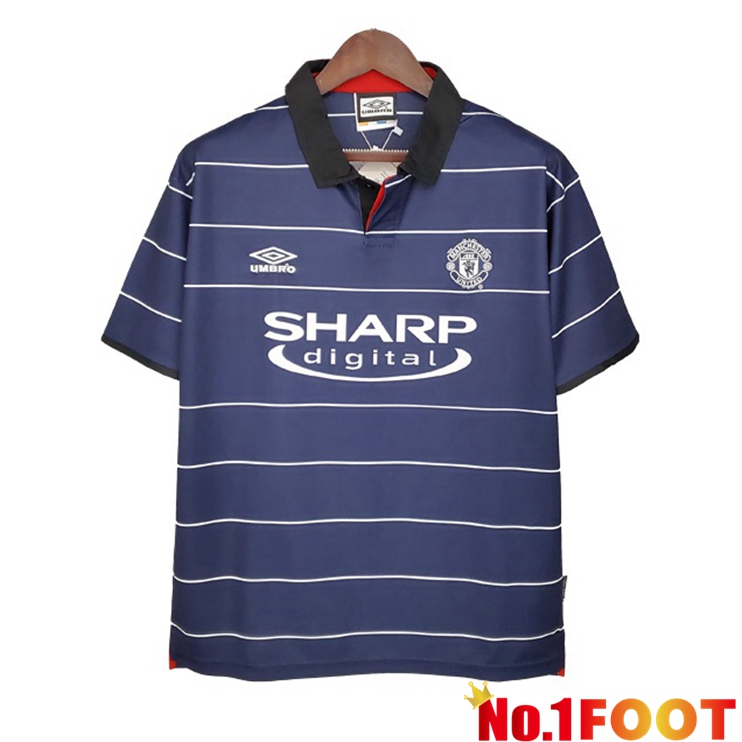 Manchester United Retro Away Jersey Blue Royal 1999-2000