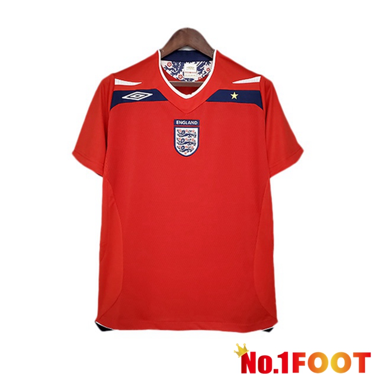 England Retro Away Jersey Red 2008-2010