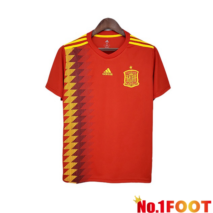 Spain Retro Home Jersey Red 2018